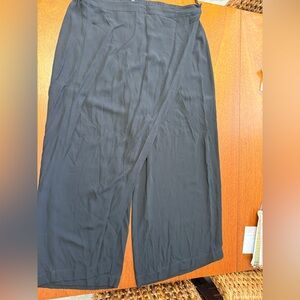Eileen Fisher Black Dress Pants with skirt tie